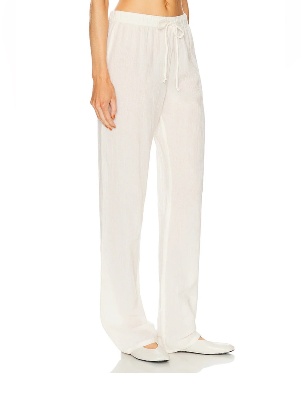 NWT ETERNE Willow Pant in Cream (100% Cotton) - Size Small - Picture 2 of 12